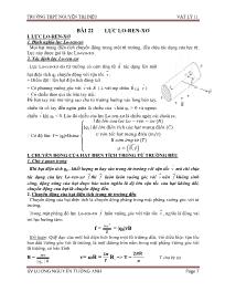 Giáo án môn Vật lý 11 - Bài 22: Lực lo-Ren-xơ