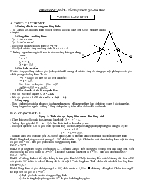 Giáo án môn Vật lý khối 11 - Chương VII: Mắt – Các dụng cụ quang học