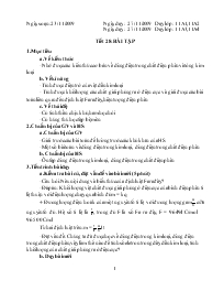 Giáo án Vật lý lớp 11 - Tiết 28: Bài tập