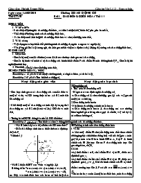 Ôn tập Vật lý 11 - Bài 1: Dao động diều hòa (tiết 1)