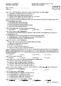 Đề thi học kì I môn Vật lý 11 - Đề 485