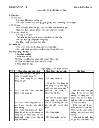 Giáo án Tin học lớp 11 - Bài 13 đến bài 18 - Nguyễn Thị Trang