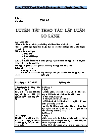 Giáo án Ngữ văn 11 tiết 43 đến 70 – Nguyễn Quang Hưng - Trường THPT Thạch Thành I