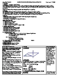 Giáo án Hình học 11 - Tiết 33, 34, 35: Đường thẳng vuông góc với mặt phẳng