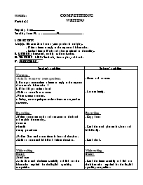 Bài soạn môn học Tiếng Anh 11 - Unit 6: Competitions - Period: 33 writing