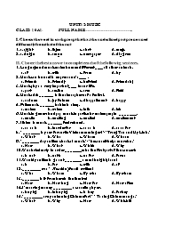 Bài soạn môn Tiếng Anh 11 - Unit 12: Music