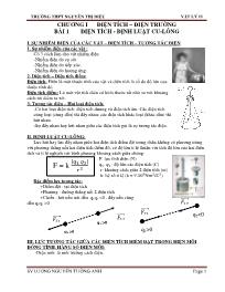Giáo án môn Vật lý lớp 11 - Bài 1: Điện tích - Định luật Cu - lông