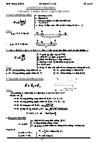 Giáo án môn Vật lý lớp 11 - Ôn học kì I