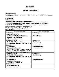 Ôn tập Tiếng Anh 11 - Revision period 49: exercise