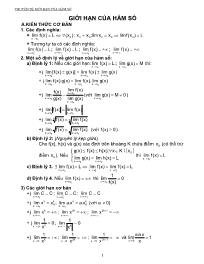 Toán học 11 - Chuyên đề Giới hạn của hàm số