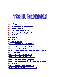 Toefl grammar