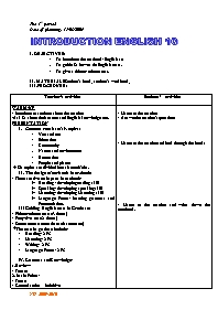 Bài soạn môn học Tiếng Anh lớp 11 - Unit 1 đến unit 3 năm 2009