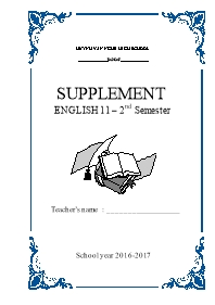Bìa mẫu: Supplement English 11 – 2nd semester