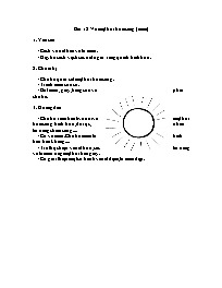 Giáo án môn Tạo hình - Bài 18: Vẽ mặt trời buổi sáng (mẫu)