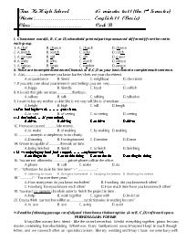 Minutes test - 1 (the 1st Semester) English 11 ( Basic)